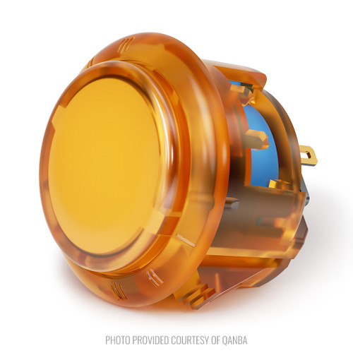 Qanba Gravity KT Adjustable Throw 30mm Translucent Arcade Button: Clear Yellow