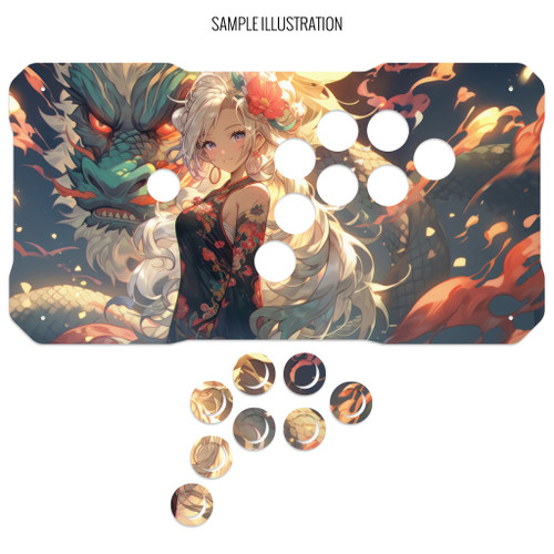 Artwork Print and Cut for BNB Fightstick Gen 2 and 3 6GAWD Joystick 30mm Top Panel