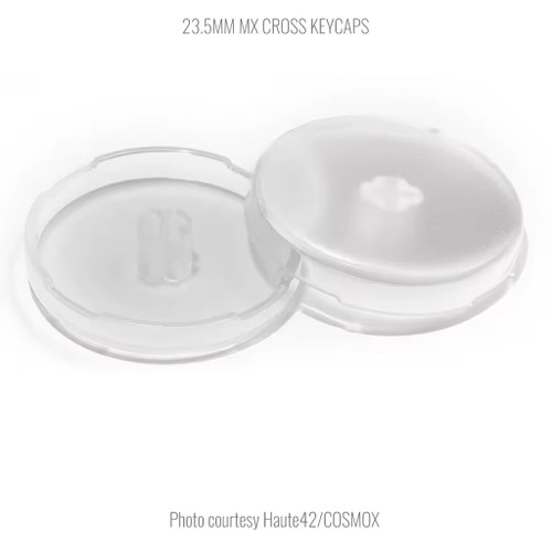 Official Haute42 MX Translucent Cross Keycaps: 23.5mm Clear