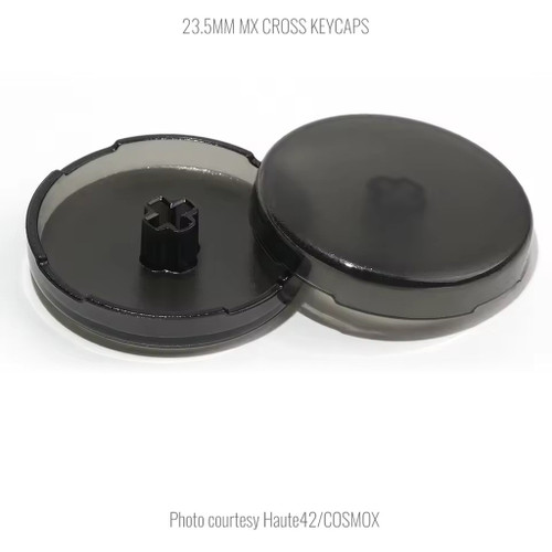 Official Haute42 MX Translucent Cross Keycaps: 23.5mm: Smoke