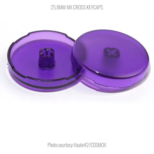 Official Haute42 MX Translucent Cross Keycaps: 25.8mm: Purple