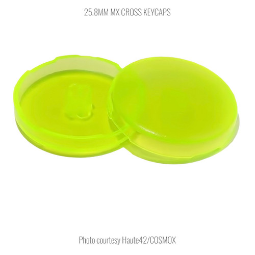 Official Haute42 MX Translucent Cross Keycaps: 25.8mm: Yellow