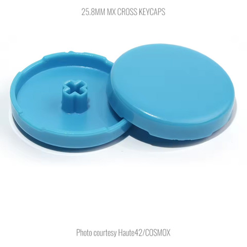 Official Haute42 MX Solid Cross Keycaps: 25.8mm: Blue