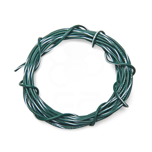 22 AWG Wire By-The-Foot: Green/White Stripe