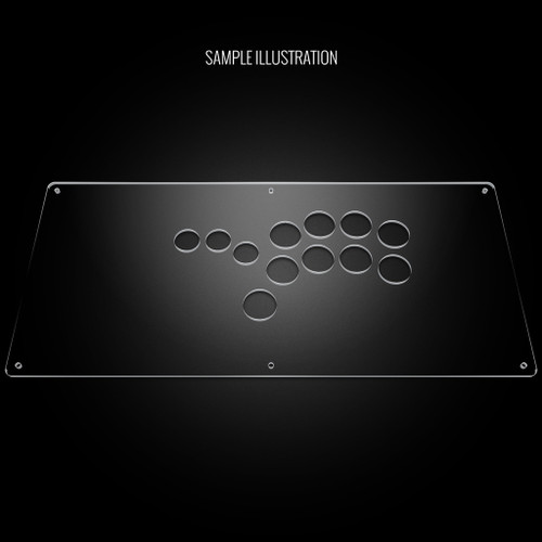 Blank Plexi Cover for AllFightSticks 18" Shiokenstar Panel