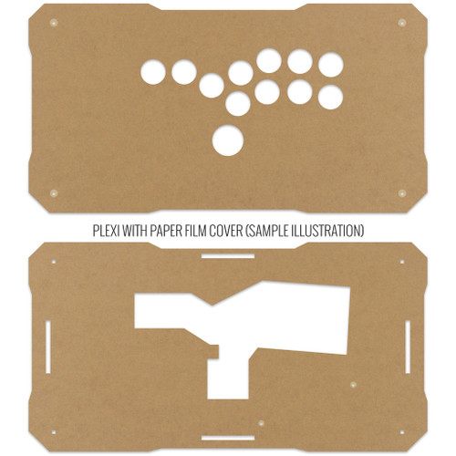 BNB Fightstick Gen 1 Clear Plexi Replacement Panel - All Button Layout