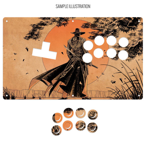 Artwork Print and Cut for AllFightSticks 14" WASD Stickless Panel