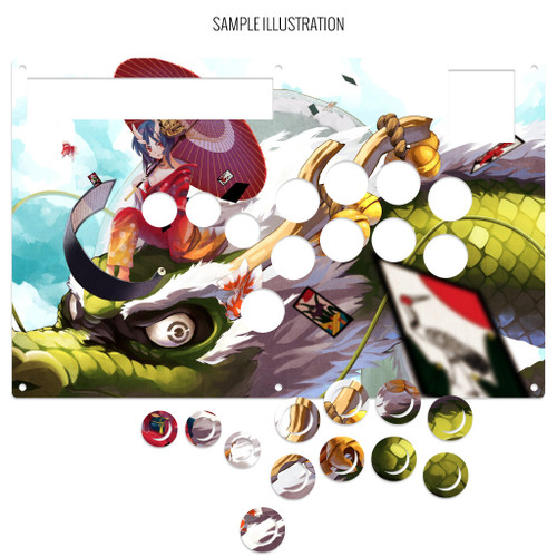 レイアウト用品 Brandon Hit Artwork Print and Cut for Hori RAP N Shiokenstar Replacement Panel