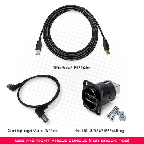 Bundle: USB A/B Right Angle (For Brook PCB)