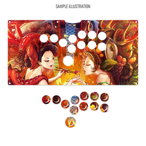 Artwork Print and Cut for TR Fightsticks Octopus Leverless - Focus