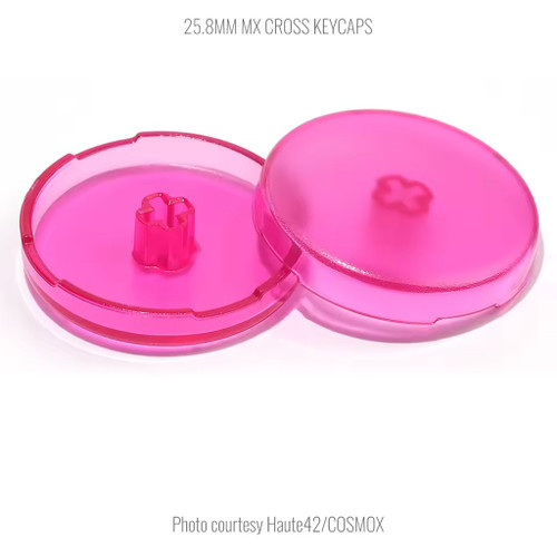 Official Haute42 MX Translucent Cross Keycaps: 25.8mm: Pink