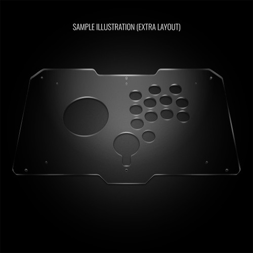 Blank Plexi Cover for Arcade Sticks Indonesia VM6R S24 Layout (Read Description)