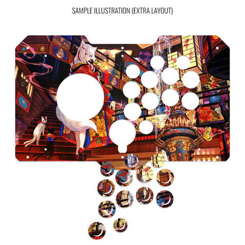 Artwork Print and Cut for Arcade Sticks Indonesia VM6R S30 Layout
