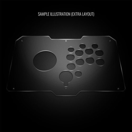Blank Plexi Cover for Arcade Sticks Indonesia VM6R S30 Layout (Read Description)