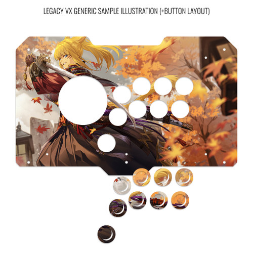 Artwork Print and Cut for Arcade Sticks Indonesia VM6R Legacy VX Generic Layout