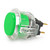 Sanwa OBSC 24mm Pushbutton Clear Rim/Solid Plunger - Green