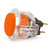 Sanwa OBSC 24mm Pushbutton Clear Rim/Solid Plunger - Orange