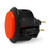 Black Rim Sanwa OBSF 30mm Pushbutton Vermillion / Black