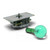 Phreakmods EX-Groove Link Quick Release Shaft for Sanwa JLX and JLF: Aluminum Green