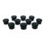 Flat Top 6x6mm Option Button Caps for Haute42 (10 Pak):Black
