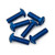 M4x12mm Hex Plexiglass Screws (Set of 6) - Anodized Blue