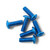 M4x12mm Hex Plexiglass Screws (Set of 6) - Light Blue