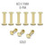 M3x11mm Chicago Bolt and Screw for Haute42 S Series - Gold (6 Pak)