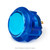 Qanba Gravity KT Adjustable Throw 24mm Translucent Arcade Button: Clear Blue