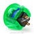 Qanba Gravity KT Adjustable Throw 30mm Translucent Arcade Button: Clear Light Green