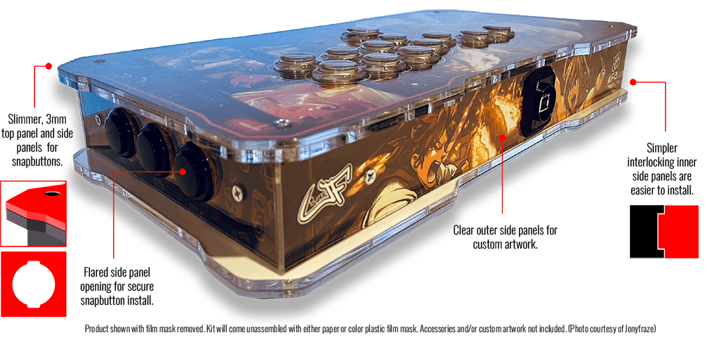 BNB Fightstick Gen 3 Clear Plexi Kit - Focus Attack
