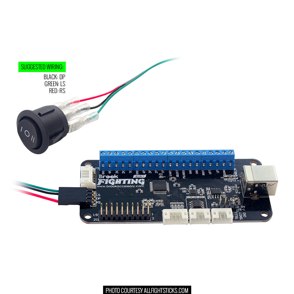 SPDT and Brook PCB Installation Diagram (courtesy of Allfightsticks.com)