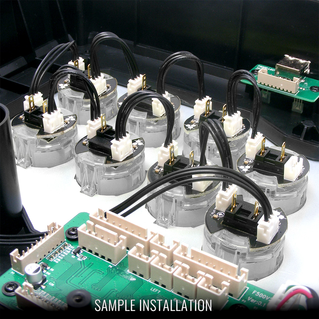 Sample Install: 30mm Sanwa OBSC Buttons Only