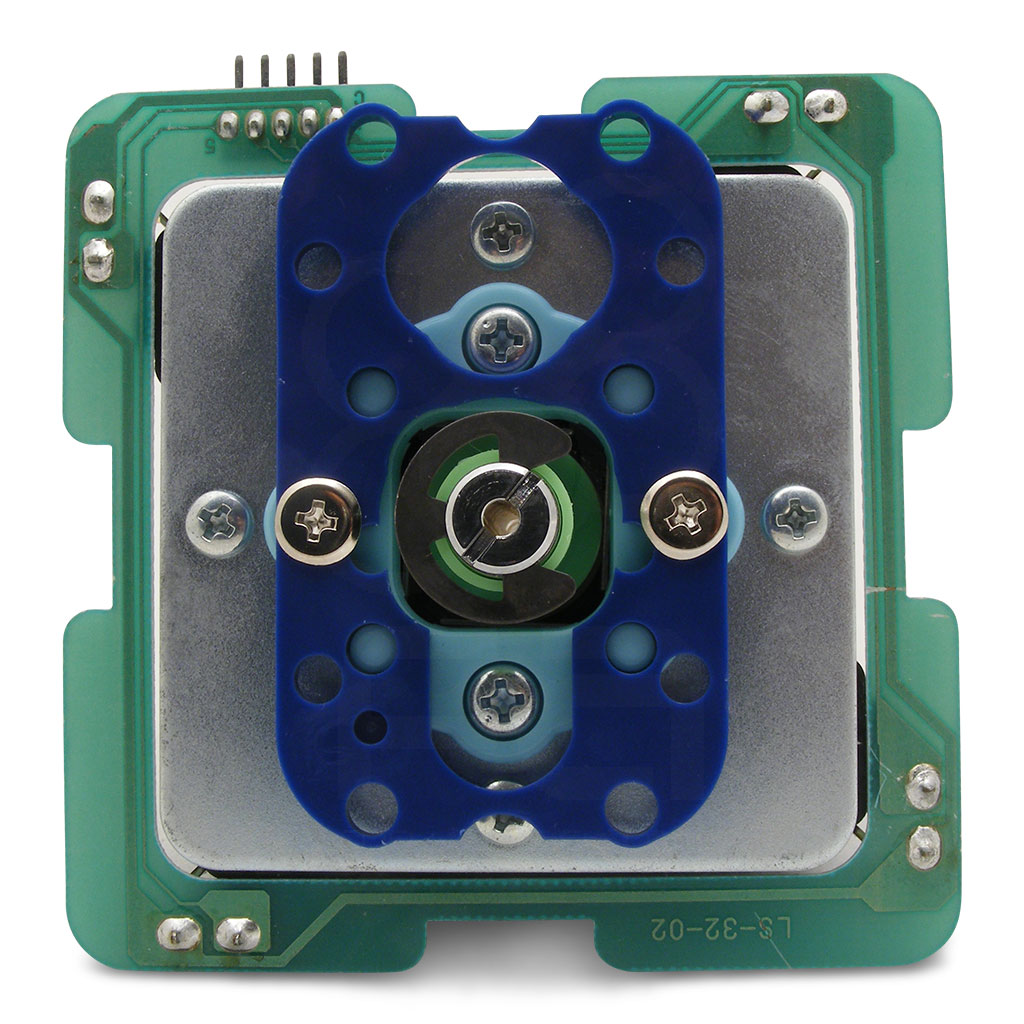 Seimitsu with hollow shaft, e-clips and screws installed.