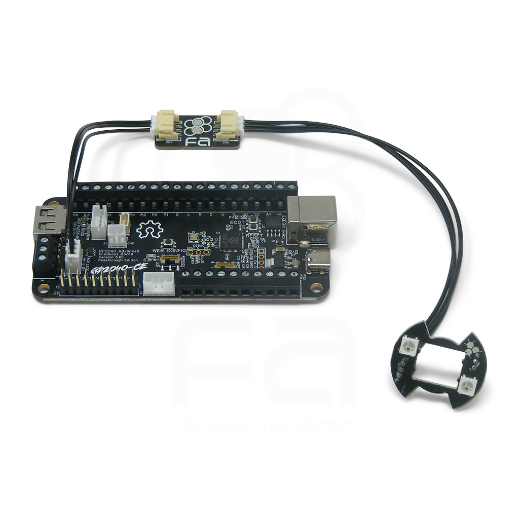 PCB with RGB LED Converter connected