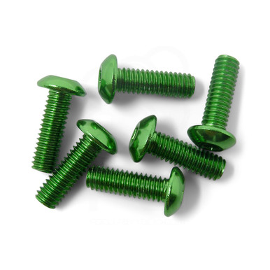 M4x12mm Hex Plexiglass Screws (Set of 6) - Green - Focus Attack