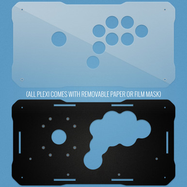 BNB Fightstick Gen 2 and 3 Clear/Black Matte Plexi Replacement