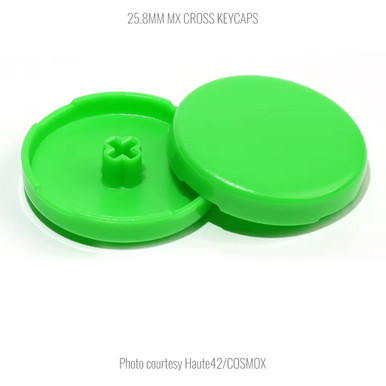 Official Haute42 MX Solid Cross Keycaps: 25.8mm: Green - Focus Attack