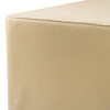 8 ft Fitted Polyester Tablecloth Rectangular Champagne corner
