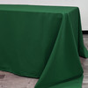 90 x 132 inch Rectangular Polyester Tablecloth Hunter Green Side