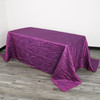 90 x 132 inch Rectangular Crinkle Taffeta Tablecloths Purple