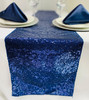 14 x 108 Inch Glitz Sequin Table Runner Navy Blue