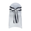 Satin Sashes Black/White Striped