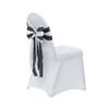 Satin Sashes Black/White Striped for weddings