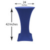24 inch Highboy Cocktail Round Stretch Spandex Table Cover Royal Blue, Wholesale