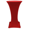 24 inch Highboy Cocktail Round Stretch Spandex Table Cover Red