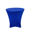 30 x 30 inch Lowboy Cocktail Round Stretch Spandex Table Cover Royal Blue