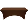 Stretch Spandex 4 ft Rectangular Table Cover Chocolate Brown