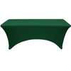 Stretch Spandex 4 ft Rectangular Table Cover Hunter Green