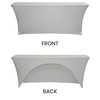 Silver Open Back Spandex Table Covers