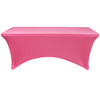 Stretch Spandex 8 ft Rectangular Table Cover Fuchsia front